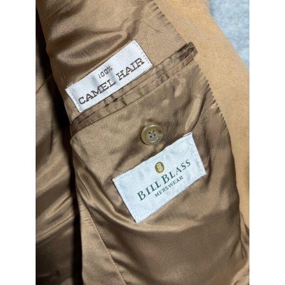 Vtg Bill Blass Menswear Camel Hair Blazer Sport Jacket Tan Sz 42 Made In USA - Picture 3 of 5